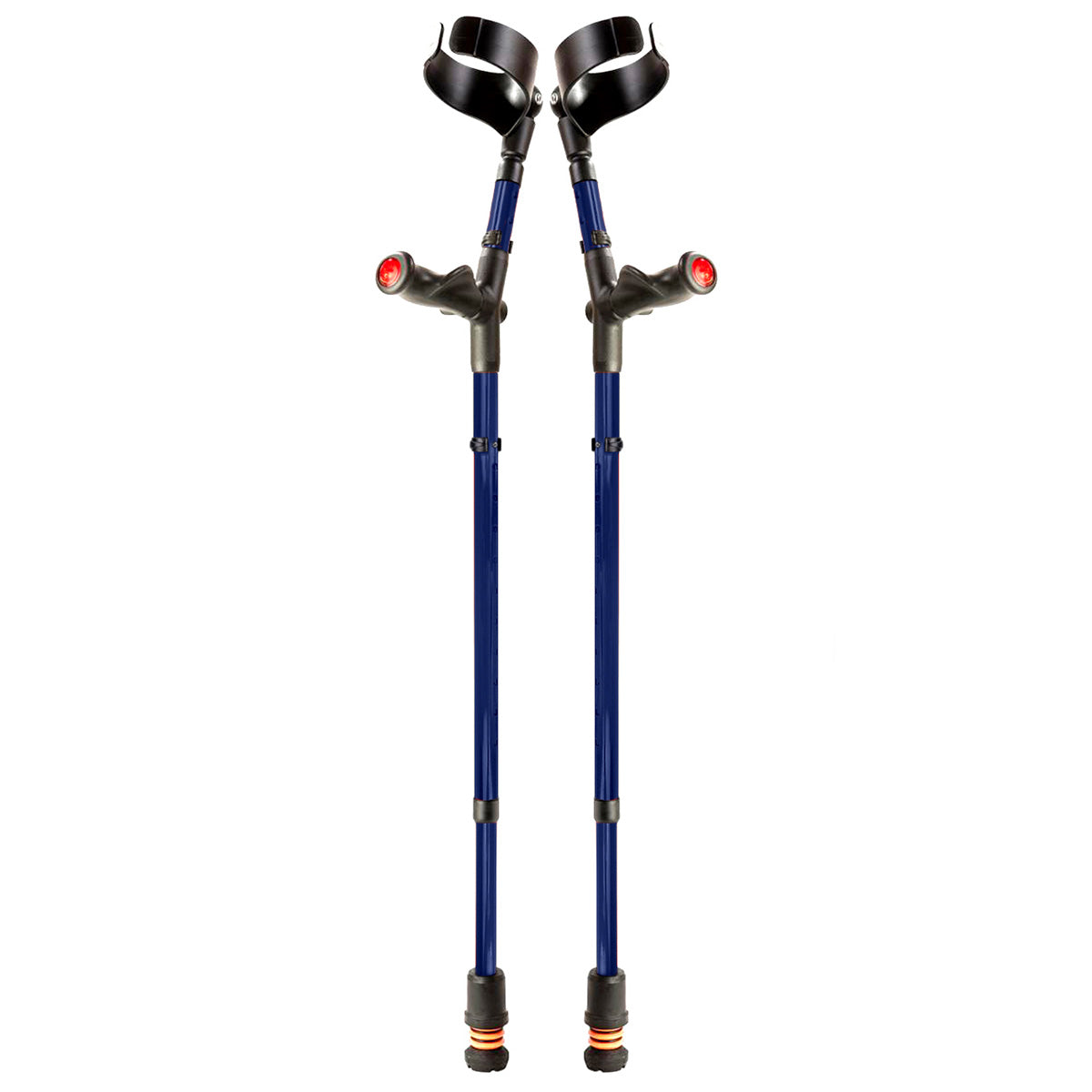 Flexyfoot Comfort Grip Double Adjustable Crutches - Blue